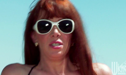 Very slender mommy Rayveness fucked on the deck chair