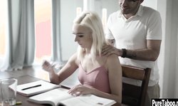 Bad guy banged a petite blonde teen