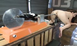 Brunette hottie fucks machines