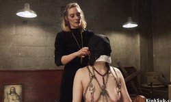 Lesbian nun whips ass to sister