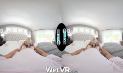 WETVR Step Sis Fucks Masturbating Step Co-Mate in Virtual Reality