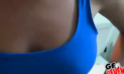 Kinky brunette with a perfect ass and big boobs is fucked in her slutty mouth