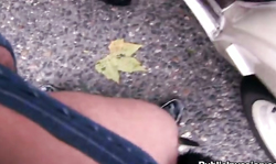 Brunette deeply analyzed by a driver in kinky public porn