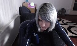 Pvc Wet look Catsuit Camgirl
