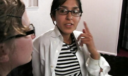 Sweet bitches in glasses are enjoying each other's pussies