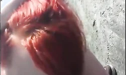 amateur girl blowjob on beach