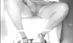 girl masturbating under desk