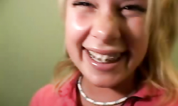 Good-looking Little Simmer blonde strokes her accurate pussy