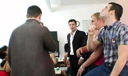 Sweet office party with the truly lustful secretaries