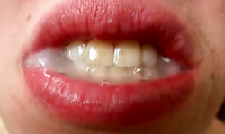 Cock-addicted babe is getting some juicy Nut In Her Mouth