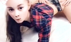 Perfect Teen Plays With Her Tight Pussy And Fucks Her BF On Cam