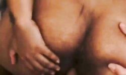 INTERRACIAL CRAMMING DOGGY STYLE cute fat hottie TAKES BIG  FROM BEHIND