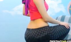 Hot Arab babe dancing with hijab on.