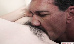 A teen blowjobs then fucked by gardener