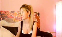 Big-butt Russian slut is taking off her black dress in a hot way