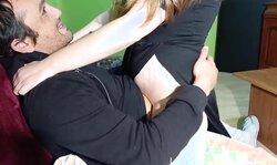 Aunt rides weenie,father makes me hard with her huge tits