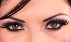 Elegant and naked glamour brunette strokes her lovely pussy