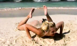 Sexy as hell ALS Scan blondies are posing fully naked on the beach