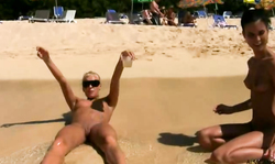 Stunning 18 19 Teens are getting tanned while being naked