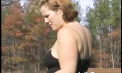 Shameless milf Annabelle Flowers is sucking a dick on the balcony