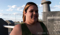 Fat as fuck bitch is having sex with a crazy BBW Hunter