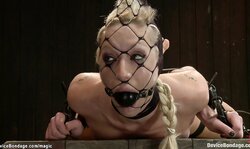 Strapped blonde vibed by black master