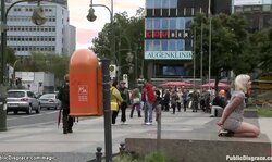 German blonde group fucked in public