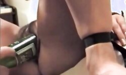 Amateur - Bound Girl Bottled by Husband on Webcam