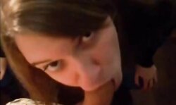 She was so horny that she couldnt wait to suck cock