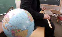 Sweet busty Brazzers teacher Alexis Breeze goes nude in the classroom