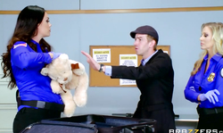 Busty babe Alicia Tyler and her coworker are giving a double head