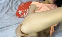 Cute Latina Stepsister fingering her wet pussy