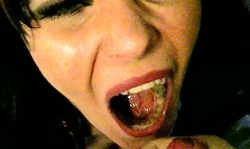 Perverted brunette gets her mouth filled with thick load