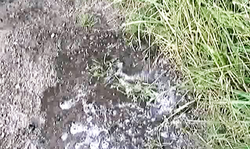 Big-boobed ex-girlfriend pissing in front my car outdoors