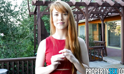 Foxy redhead lass Gwen Stark impaled in her hairy muff