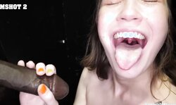 Brace yourself Claire, deepthroating is hard!