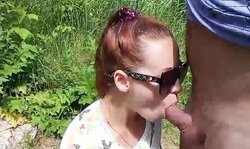 Horny slut get facial after hard sex outdoor in the nature live at sexycamx