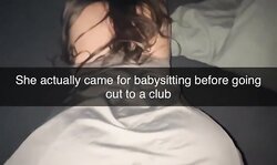 Babysitter gets railed while lady taking a washroom on Snapchat
