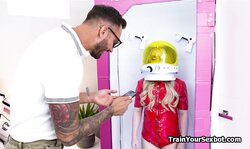 Petite spacewoman hammered by a hard dick