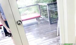 Goddess babysitter with blue eyes Kimberly Brix looks incredibly hot