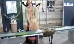 Sensual fuck in the jail with a big-breasted Rebecca Wild and a guard