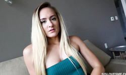 Sweet step-sister Avalon Heart tastes a big black dick