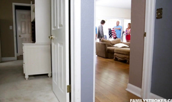 Family Strokes Step-sister Kirsten Lee blows a really big boner