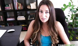 Amazingly lusty bombshell Cassidy Klein is trying to swallow a huge sausage