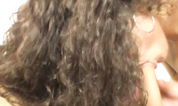 Kinky chick is trying hard to swallow a big sausage