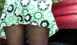 Majestic pantyhose addict chick is fucking with a purple toy