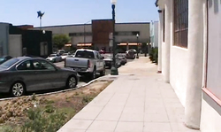 Laughing dark-haired lady flashed her huge nipples