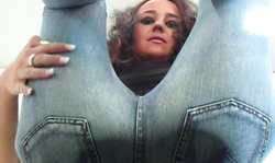 Perfect fetish video in under my ass style with a kinky brunette