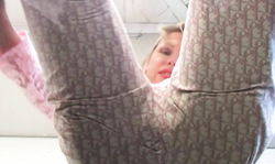 Amazingly passionate under my ass video with a babe in black nylons