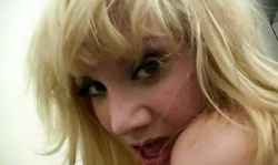 Shaved cunt of a recklless blondy poked deeply